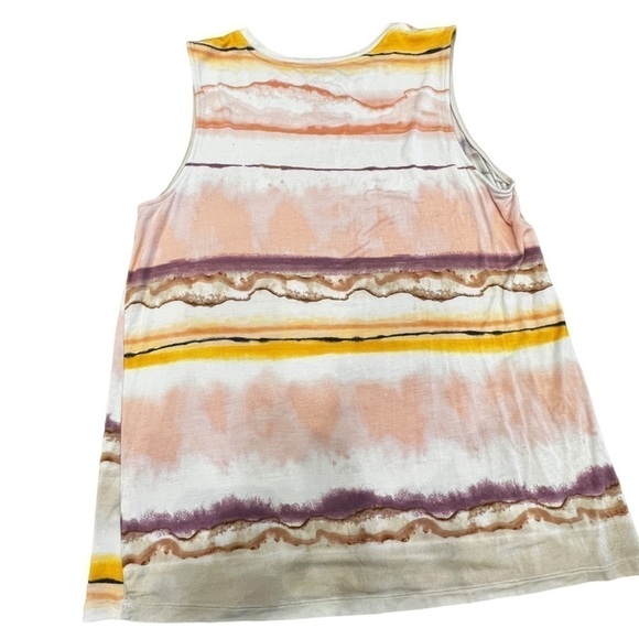 NINE West Women’s Abstract Soft Spun Tank Top, Size Medium - Picture 9 of 9